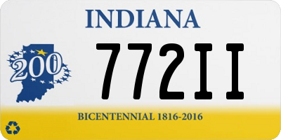 IN license plate 772II