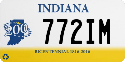 IN license plate 772IM