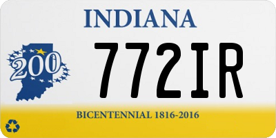 IN license plate 772IR