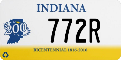 IN license plate 772R