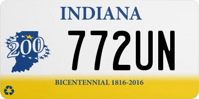 IN license plate 772UN