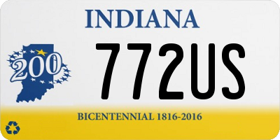 IN license plate 772US