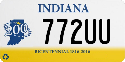 IN license plate 772UU