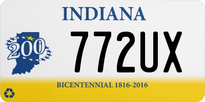 IN license plate 772UX