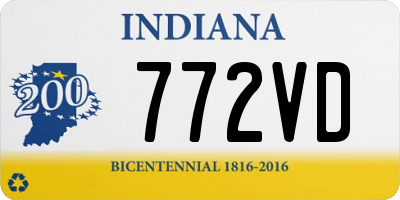 IN license plate 772VD