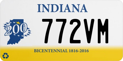 IN license plate 772VM