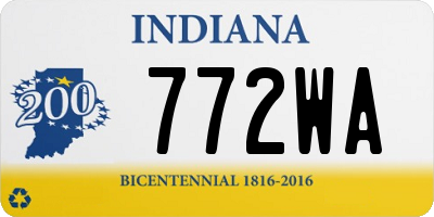 IN license plate 772WA