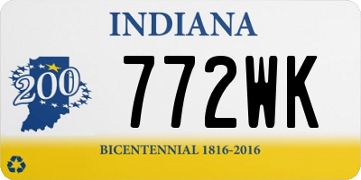 IN license plate 772WK