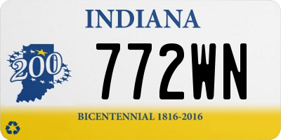 IN license plate 772WN