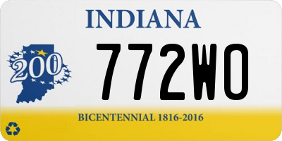 IN license plate 772WO