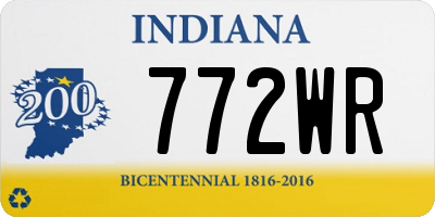 IN license plate 772WR