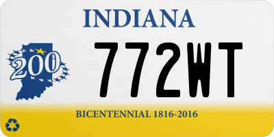 IN license plate 772WT