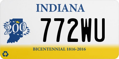 IN license plate 772WU