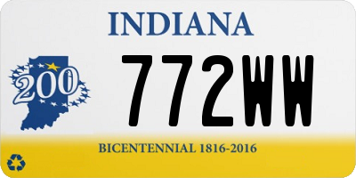 IN license plate 772WW