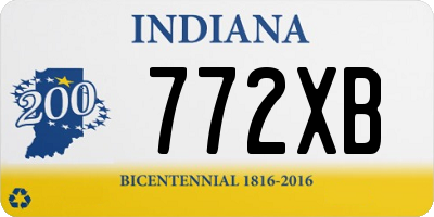 IN license plate 772XB