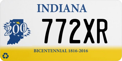 IN license plate 772XR