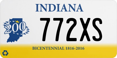 IN license plate 772XS