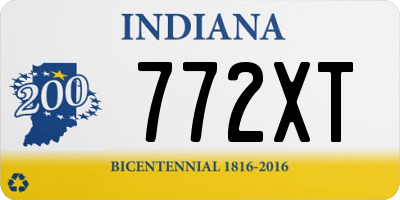 IN license plate 772XT
