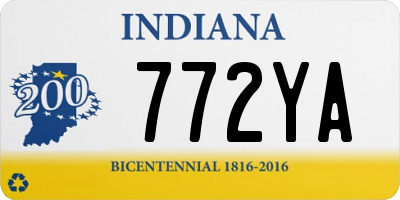 IN license plate 772YA