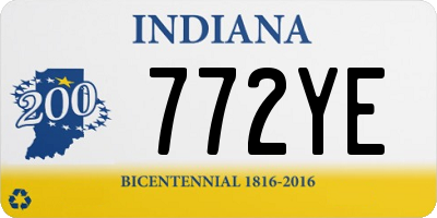 IN license plate 772YE
