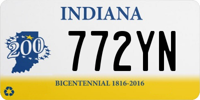 IN license plate 772YN