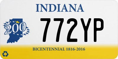 IN license plate 772YP