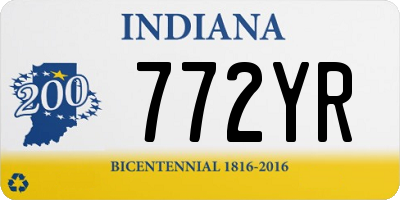 IN license plate 772YR