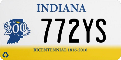 IN license plate 772YS