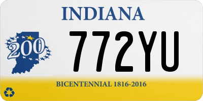 IN license plate 772YU