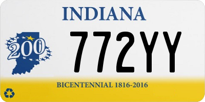 IN license plate 772YY