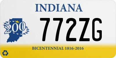 IN license plate 772ZG