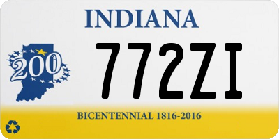 IN license plate 772ZI