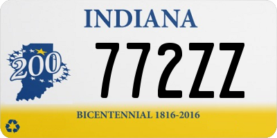 IN license plate 772ZZ