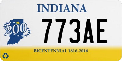 IN license plate 773AE