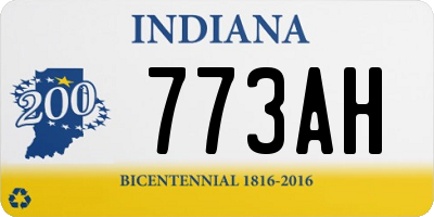 IN license plate 773AH