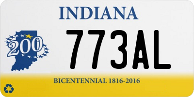 IN license plate 773AL