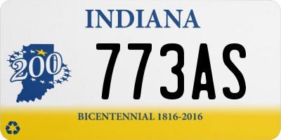 IN license plate 773AS