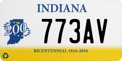 IN license plate 773AV