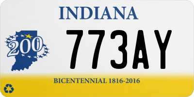 IN license plate 773AY