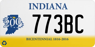 IN license plate 773BC