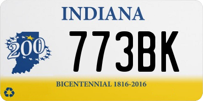 IN license plate 773BK