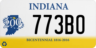 IN license plate 773BO