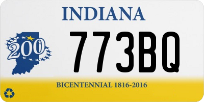 IN license plate 773BQ