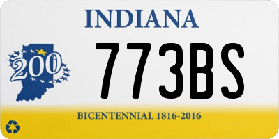 IN license plate 773BS