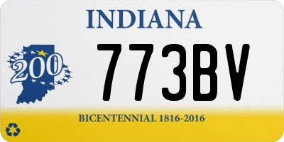 IN license plate 773BV