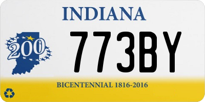 IN license plate 773BY