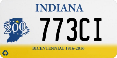 IN license plate 773CI