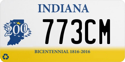 IN license plate 773CM