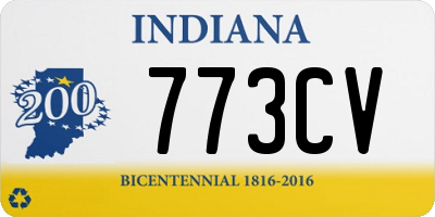 IN license plate 773CV