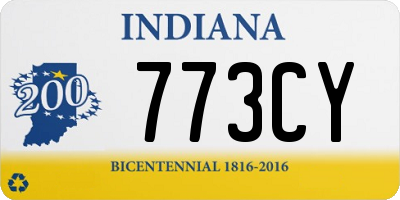 IN license plate 773CY